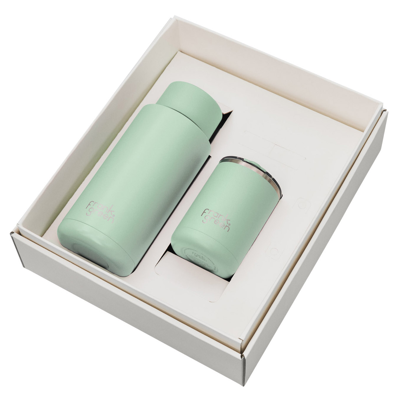 frank green Gift Set - 12oz Cup/34oz Bottle With Flip Lid Mint Gelato